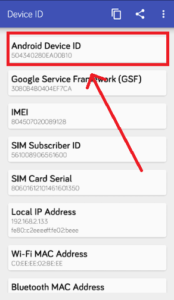 Come ottenere ID dispositivo Android